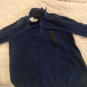Brand New!!! Quarter Button Up Sweater. Navy Blue
